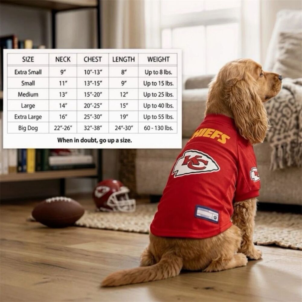 Kansas City Chiefs Red Little Earth Pet Football Jersey L/XL Dog Shirt NFL NEW
